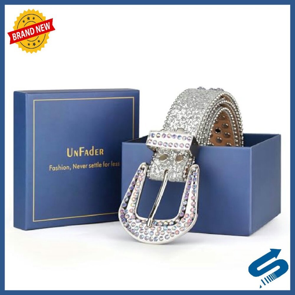 Rhinestone Western Belt Bling Cowgirl Studded Designer Unisex - Picture 4 of 7